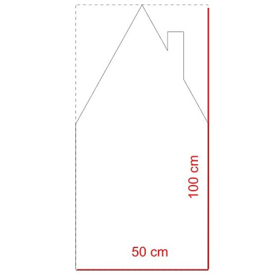 Tabule domeček s komínem 100cm
