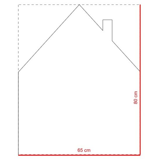 Tabule domeček s komínem 80cm