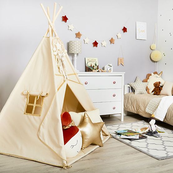 Teepee s podložkou Gold Ecru