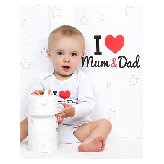 Termoobal Standard New Baby I love Mum and Dad bílý