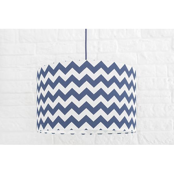 Textilní závěsná lampa Cik Cak - modrá