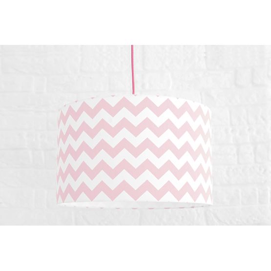 Textilní závěsná lampa Cik Cak - růžová