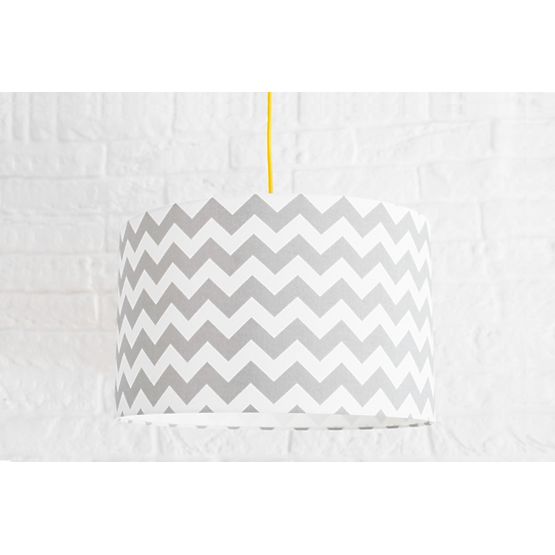 Textilní závěsná lampa Cik Cak - šedá