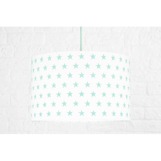 Textilní závěsná lampa Hvězdy - mátová