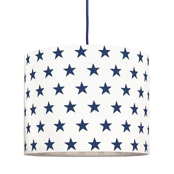 Textilní závěsná lampa Hvězdy Mini - tmavě modrá