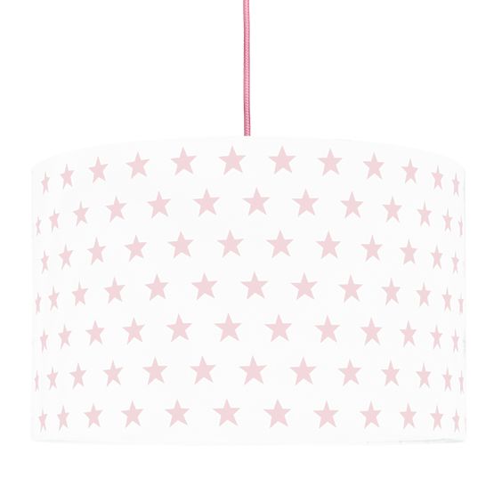 Textilní závěsná lampa Hvězdy - růžová