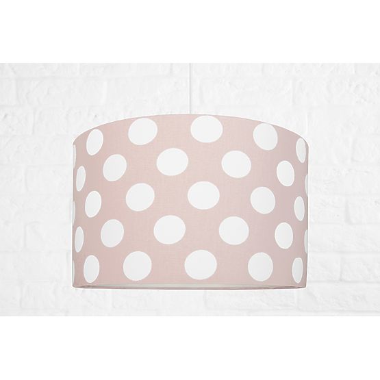 Textilní závěsná lampa Puntíky - růžová