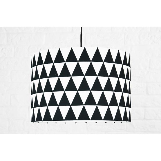 Textilní závěsná lampa Triangle - černá