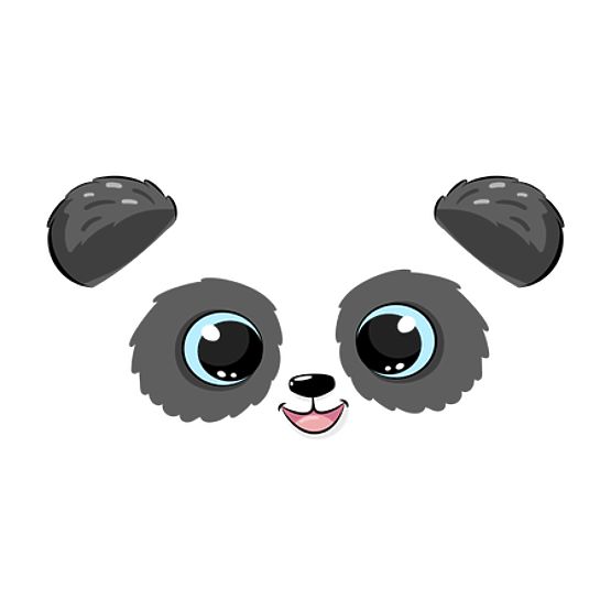 Truhla na hračky Daria bílá s potiskem Panda