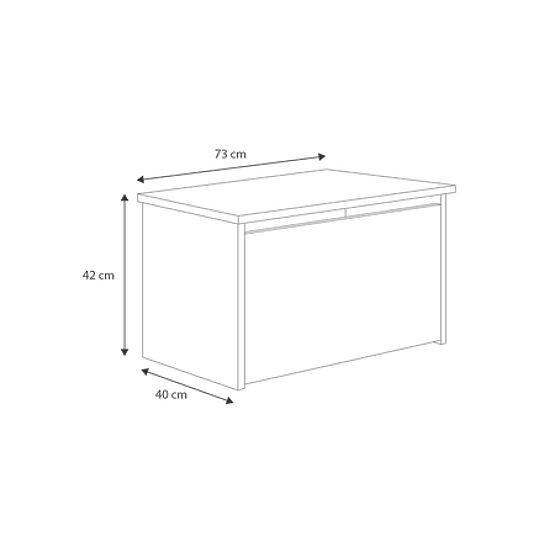 Truhla na hračky Daria bílá s potiskem Pink Cat