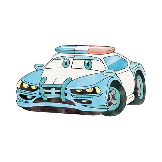 Truhla na hračky Daria bílá s potiskem Policie