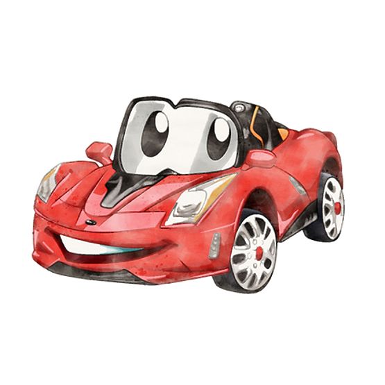 Truhla na hračky Daria bílá s potiskem Závodní auto