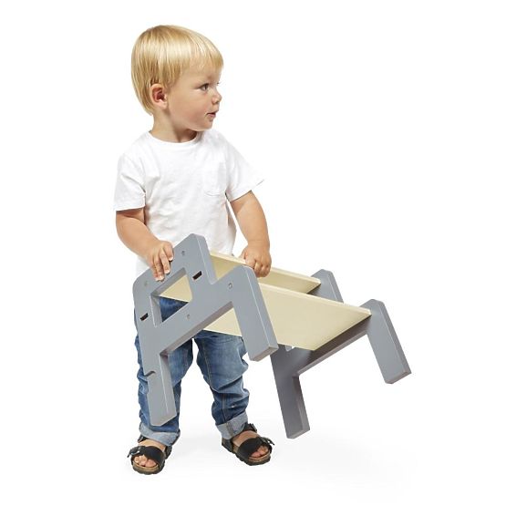 Janod - Učící věž Nina 3v1 s tabulí a schůdky 