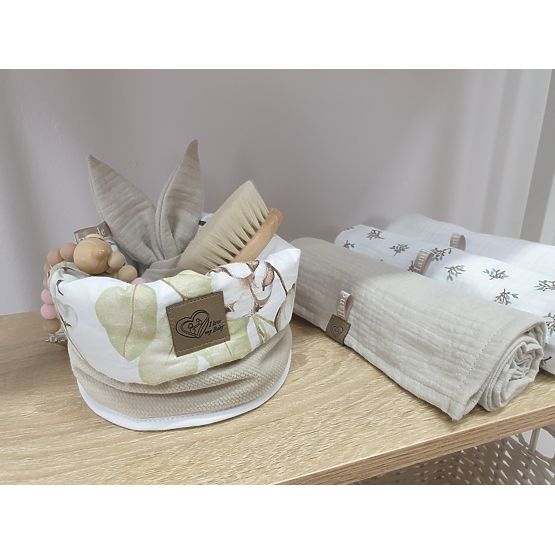 Úložný košík na plenky - Květy bavlny