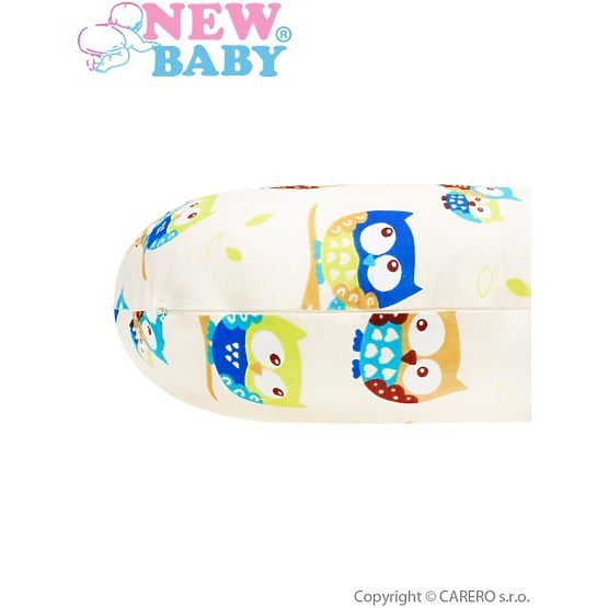 Univerzální kojící polštář ve tvaru C New Baby Sovičky béžový