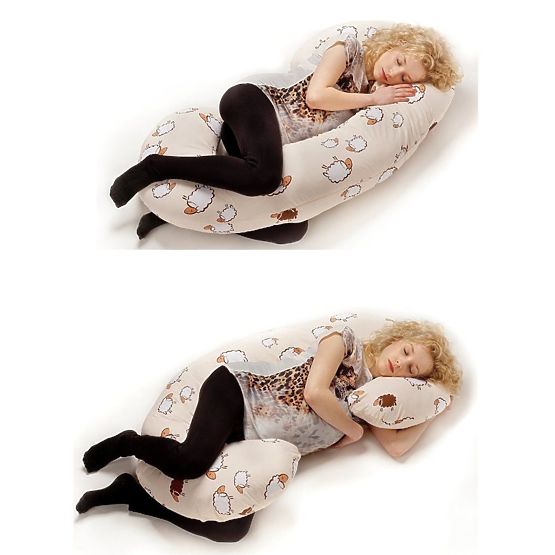 Univerzální kojící polštář ve tvaru C New Baby Sovičky béžový