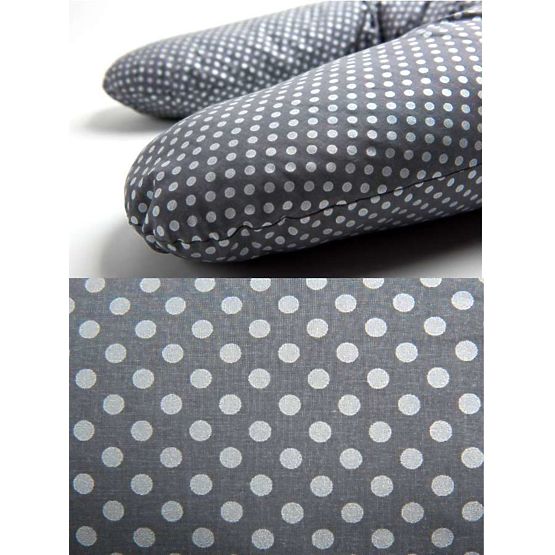 Univerzální kojící polštář Womar šedý stříbrné puntíky Šedá