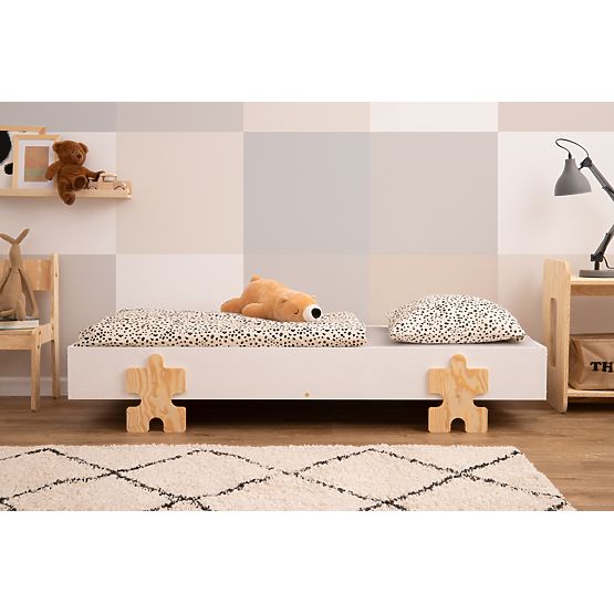 Univerzální postel Puzzle - bílá