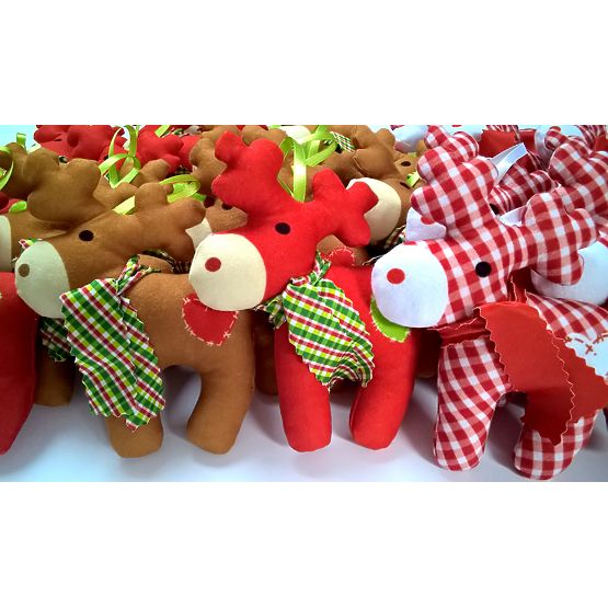 Vanoční plyšový sob