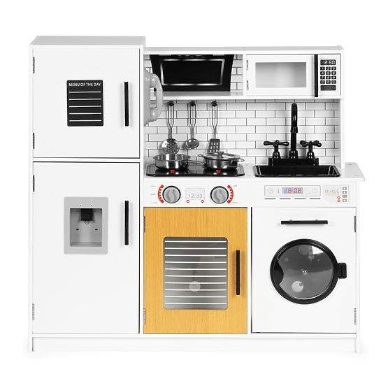 Velká dřevěná kuchyňka pro děti + zvuky a světla ECOTOYS