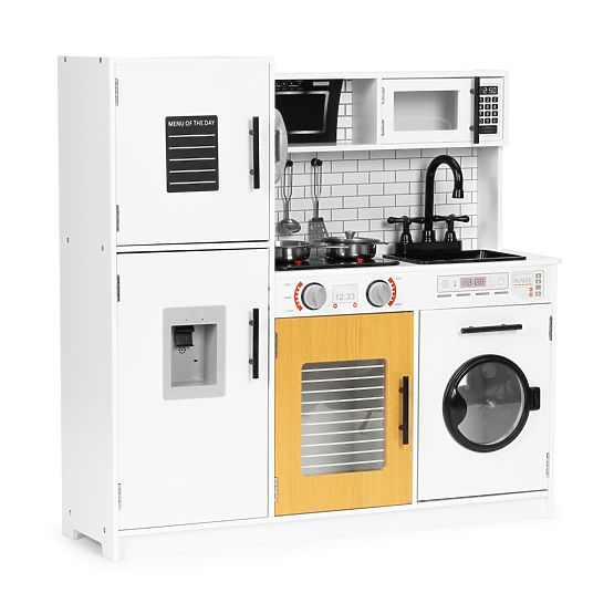 Velká dřevěná kuchyňka pro děti + zvuky a světla ECOTOYS