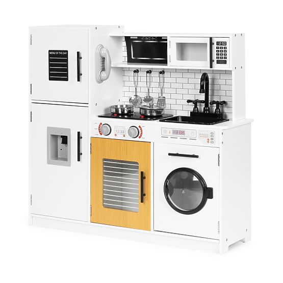 Velká dřevěná kuchyňka pro děti + zvuky a světla ECOTOYS