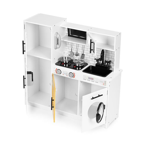 Velká dřevěná kuchyňka pro děti + zvuky a světla ECOTOYS