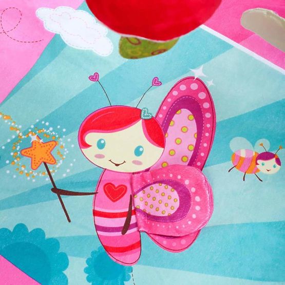 Velká luxusní hrací deka s melodií PlayTo zvířátka Růžová