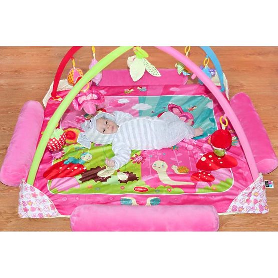 Velká luxusní hrací deka s melodií PlayTo zvířátka Růžová