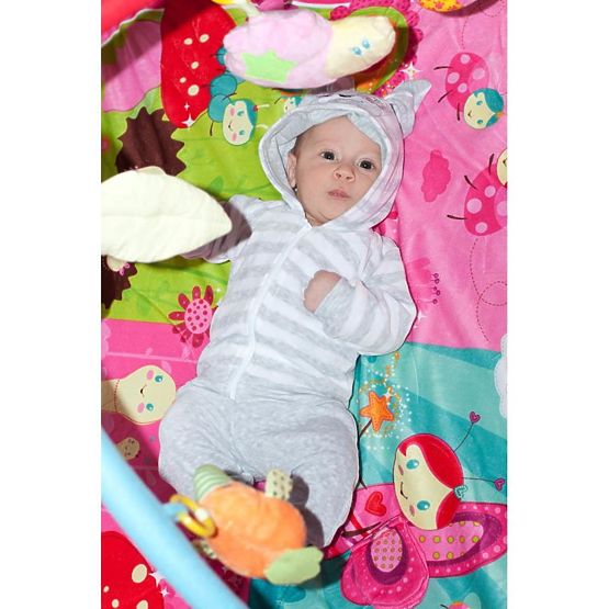 Velká luxusní hrací deka s melodií PlayTo zvířátka Růžová