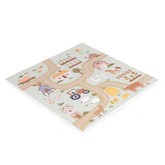 Velká pěnová podložka EVA pro děti farma 90,5x90,5 cm 21 dílů ECOTOYS