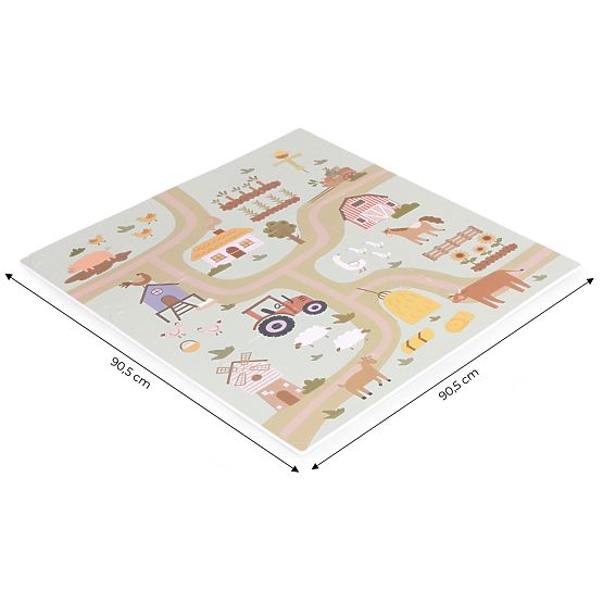 Velká pěnová podložka EVA pro děti farma 90,5x90,5 cm 21 dílů ECOTOYS
