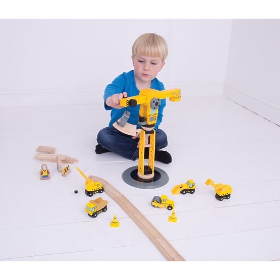 Velká stavební sada s jeřábem