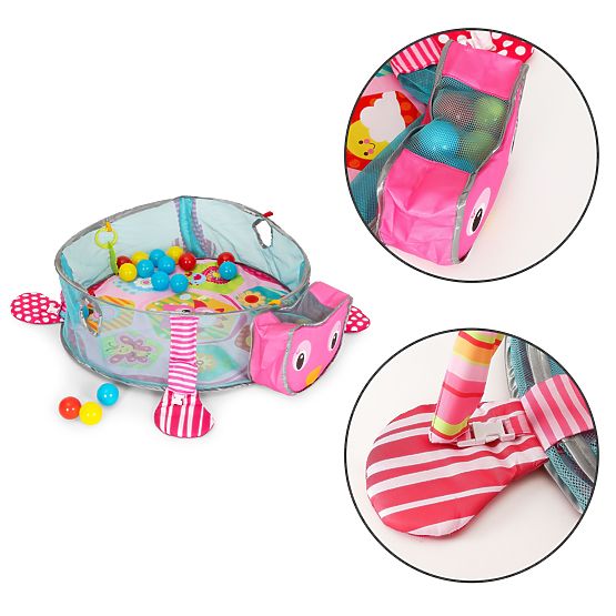 Velká vzdělávací podložka 3v1 ohrádka 30 míčků 0+ ECOTOYS