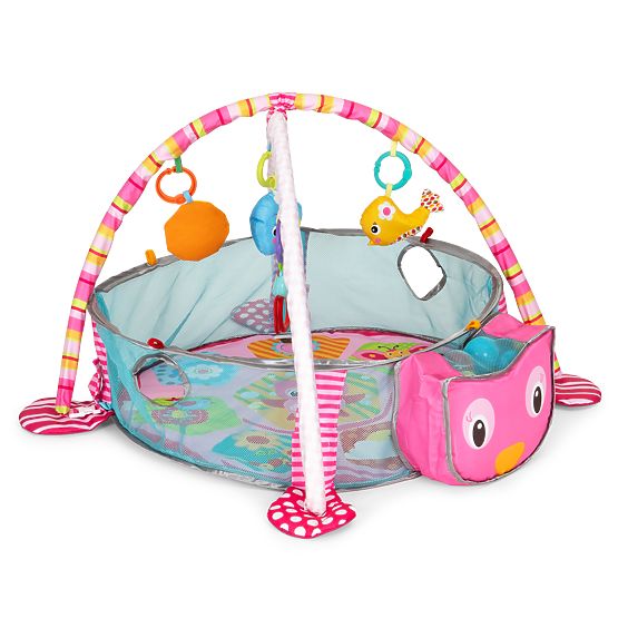 Velká vzdělávací podložka 3v1 ohrádka 30 míčků 0+ ECOTOYS