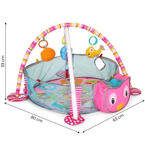 Velká vzdělávací podložka 3v1 ohrádka 30 míčků 0+ ECOTOYS