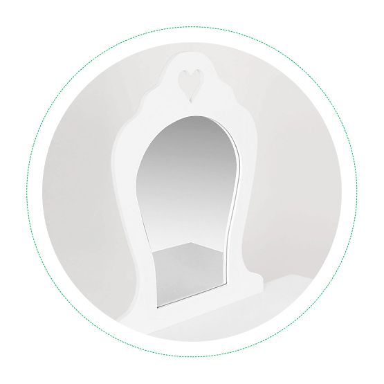 Velký dětský toaletní stolek se zrcadlem pro dívky ECOTOYS