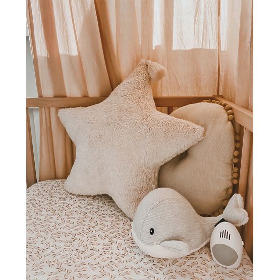 Velryba s tlukotem srdce FLOW - krémová