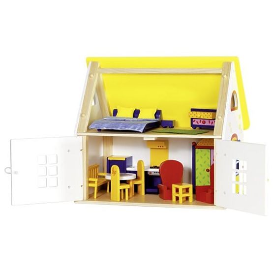 Venkovský domeček pro panenky s nábytkem