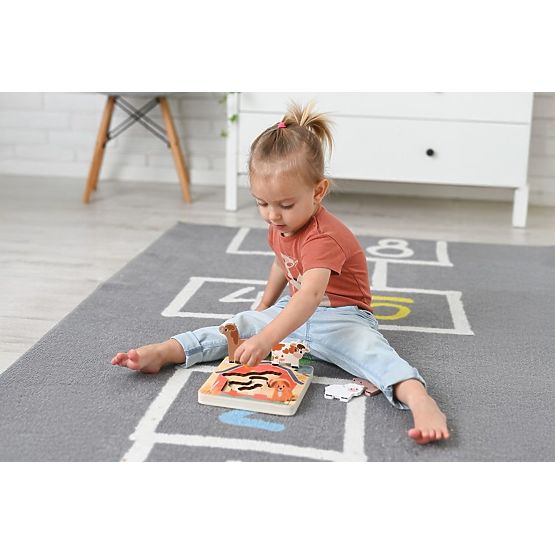 Vícevrstvé puzzle zvířátka na farmě