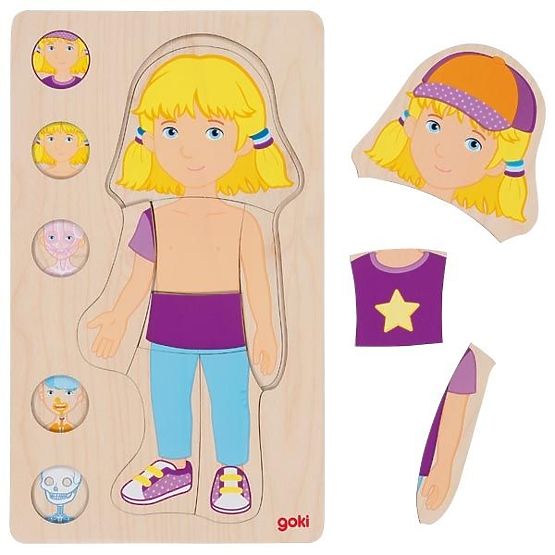 Vrstevné puzzle dívka - lidské tělo zevnitř