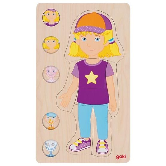 Vrstevné puzzle dívka - lidské tělo zevnitř