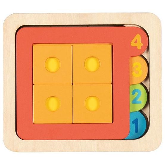 Vrstevné puzzle tvary a čísla