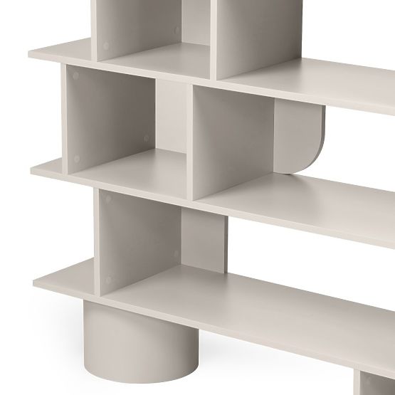 Vysoký regál Rangali, kašmírový, zaoblený