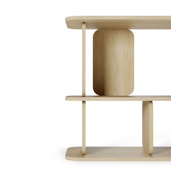 Vysoký regál Tulumo, zaoblený, Dub Cremona Torro