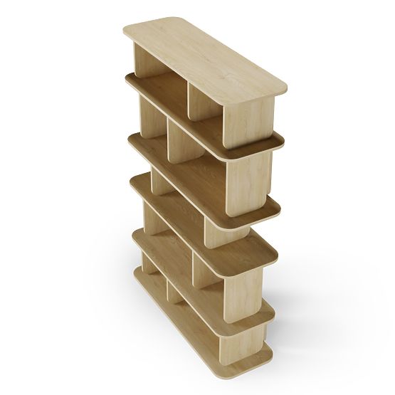 Vysoký regál Tulumo, zaoblený, Dub Cremona Torro