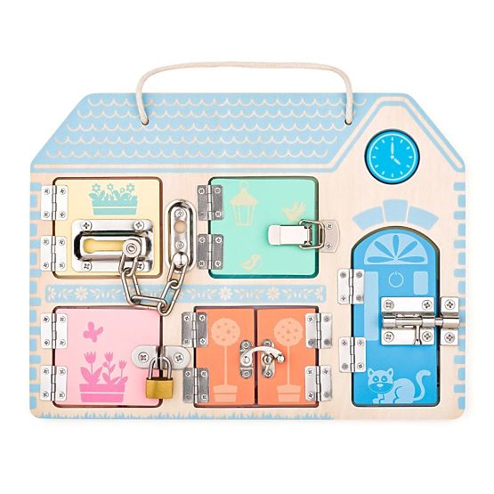 Vzdělávací barevná tabule se zámky