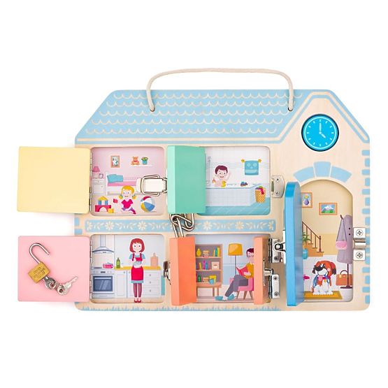 Vzdělávací barevná tabule se zámky