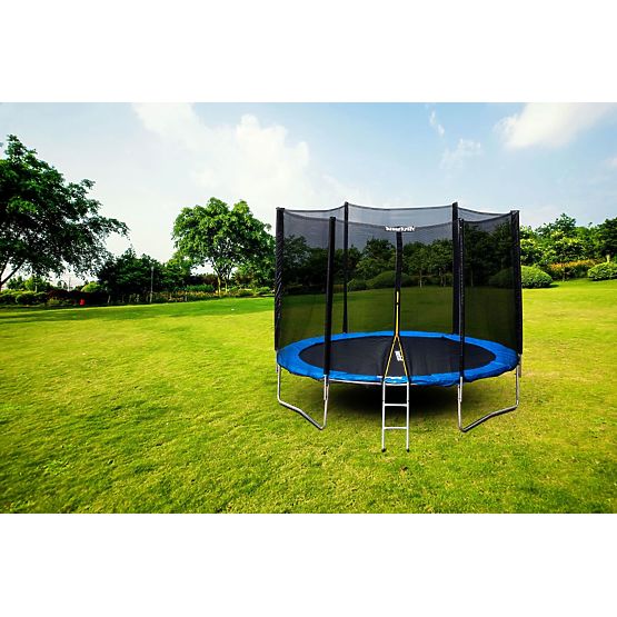 Zahradní trampolína s vnější sítí o průměru 10 ft 304-312 cm + žebřík