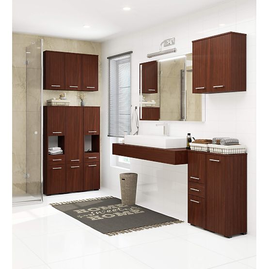 ZÁVĚSNÁ SKŘÍŇKA KOUPELNA FIN W30 1D WENGE